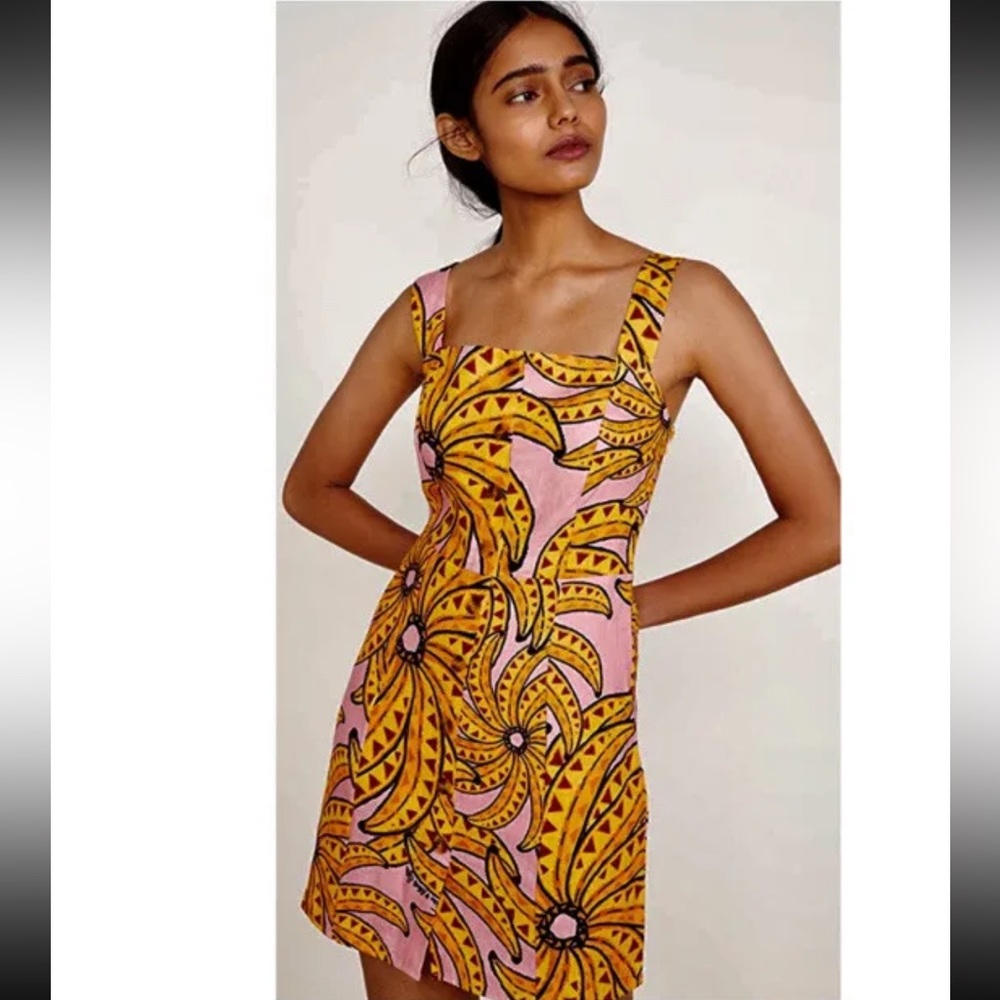 Farm Rio Alberto Pitta Banana Short Dress.